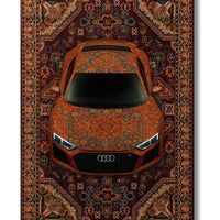 STRADALE AUDI R8 X RETRO QUATTRO RUG - Washable Automotive Art