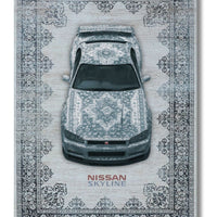 STRADALE X NISSAN GT-R34 SKYLINE RUG - Washable Automotive Art