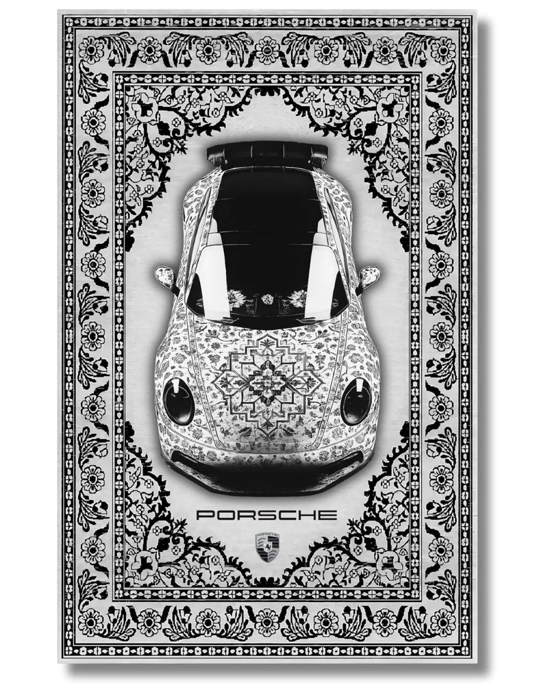 STRADALE PORSCHE 911 X NORDIC RUG - Washable Collector's Art - Back