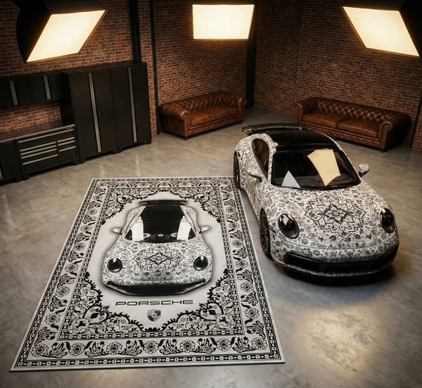 STRADALE PORSCHE 911 X NORDIC RUG - Washable Collector's Art