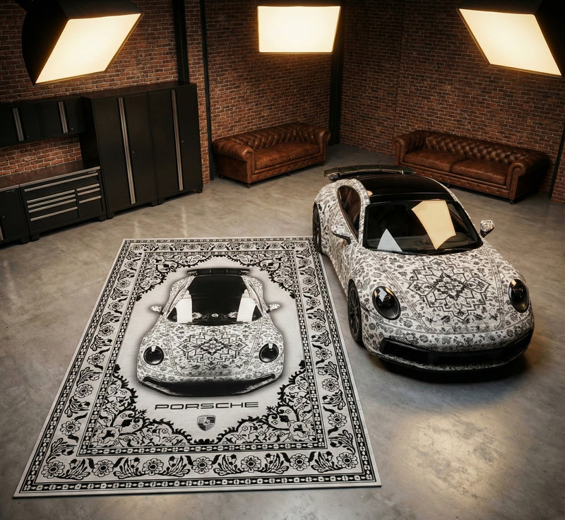 STRADALE PORSCHE 911 X NORDIC RUG - Washable Collector's Art