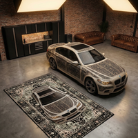 STRADALE BMW F10 X GOLD SPORT RUG - Vintage Luxury Washable Art